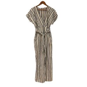 NWT! American eagle linen blend striped romper